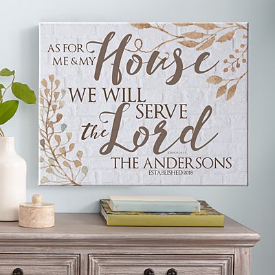 Our House Serves the Lord Canvas