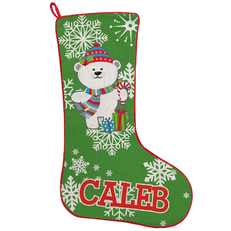Create Your Own Stocking - GR-Snowflake-Polar Bear