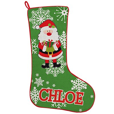 Create Your Own Stocking - GR-Snowflake-Santa