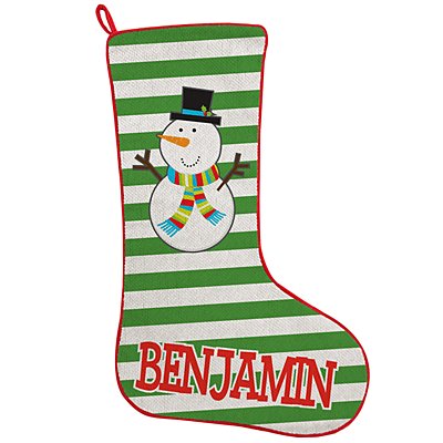 Create Your Own Stocking - GR-Stripes-Snowman