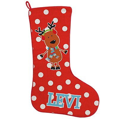 Create Your Own Stocking - RB-Polka Dot-Reindeer
