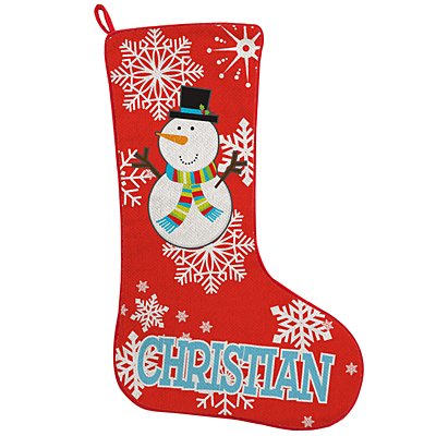 Create Your Own Stocking - RB-Snowflake-Snowman