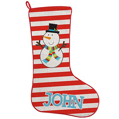 Create Your Own Stocking - RB-Stripes-Snowman