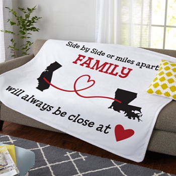 Miles Apart, Close at Heart Plush Blanket