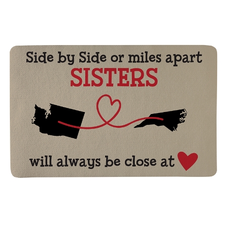 Miles Apart, Close at Heart Doormat - 17x27