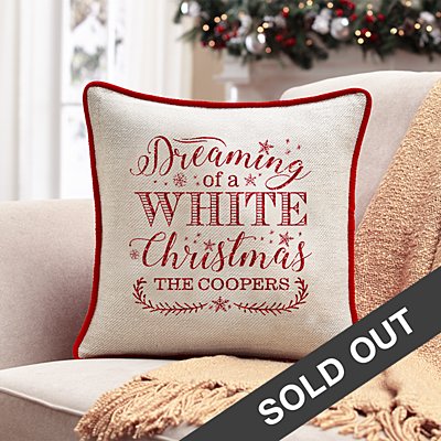 Dreaming of a White Christmas Sofa Cushion