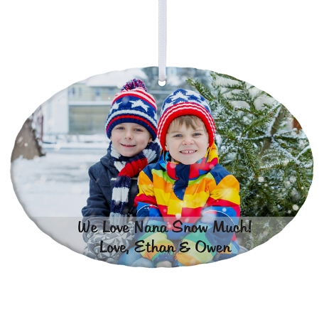 Picture-Perfect Photo Oval Ornament with Message