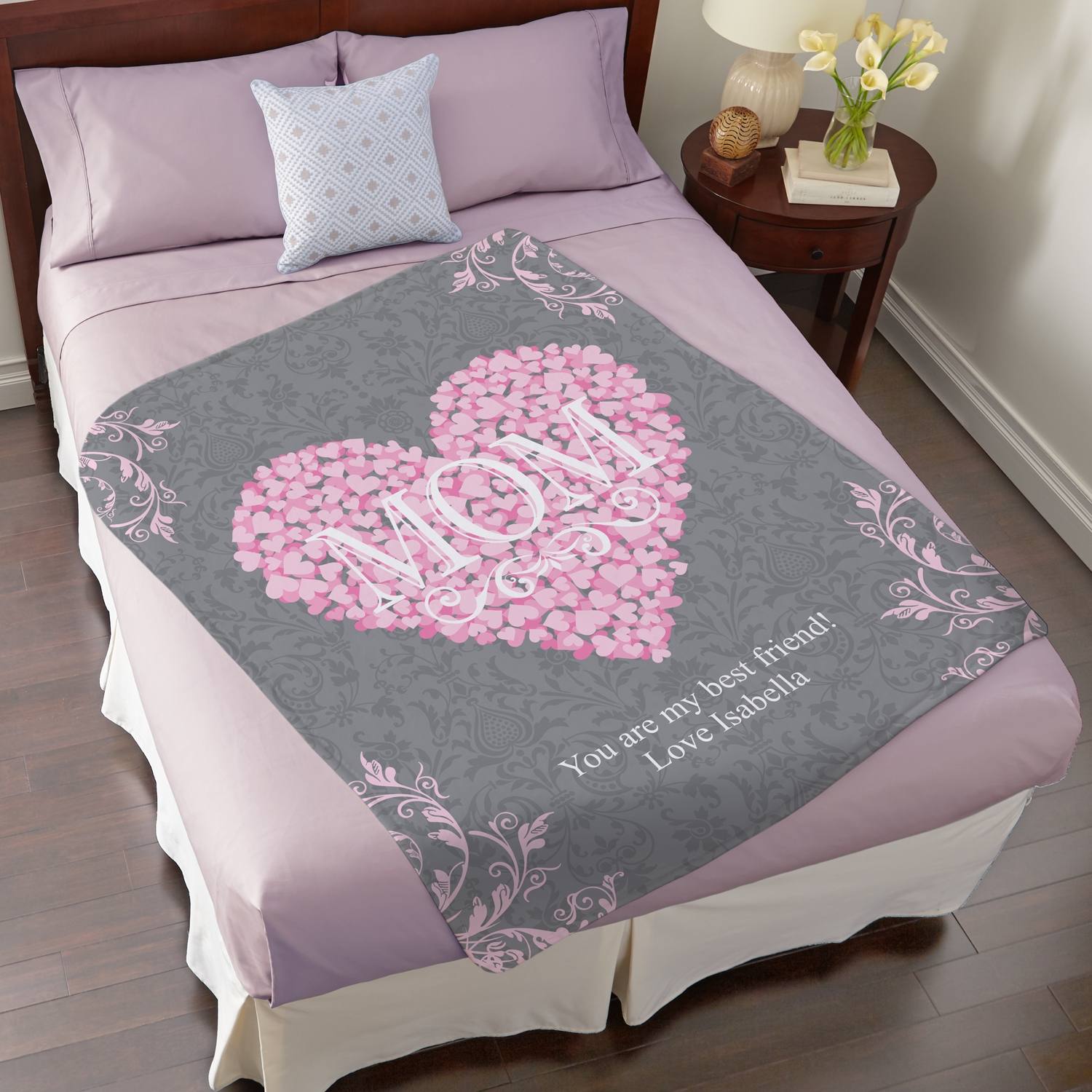 Heart Petals Plush Blanket