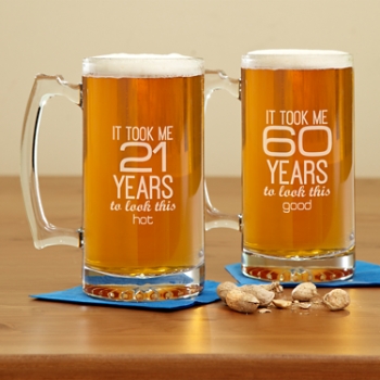 Age-Defining Birthday Personalized Oversized Beer Mug