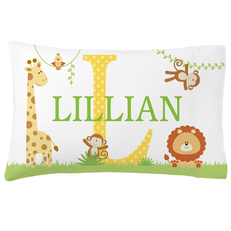 My Own Name Plush Pillowcase - Jungle