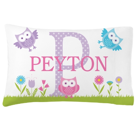 My Own Name Plush Pillowcase - Owl