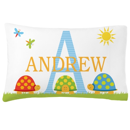 My Own Name Plush Pillowcase - Turtle