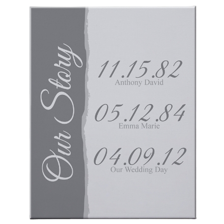 Our Story Canvas - Gray 16x20-Unframed