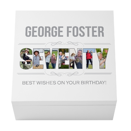 Special Birthday Photo Keepsake Box - Seventy