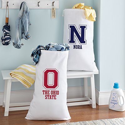 Collegiate Letter Personalized Laundry Bag