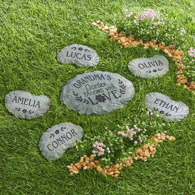 Love Blooms Personalized Garden Stones