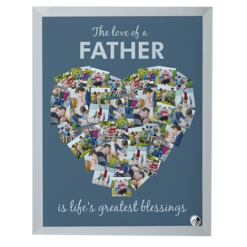 From The Heart Glass Photo Frame - Blue