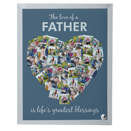 From The Heart Glass Photo Frame - Blue