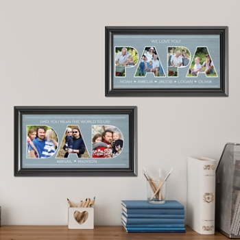Father's Keepsake Personalized Photo Framed Print