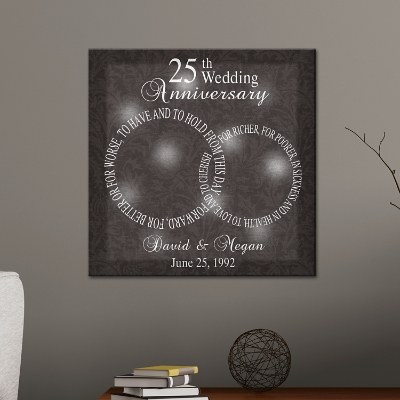 TwinkleBright® LED Love Circles Personalized Anniversary Canvas
