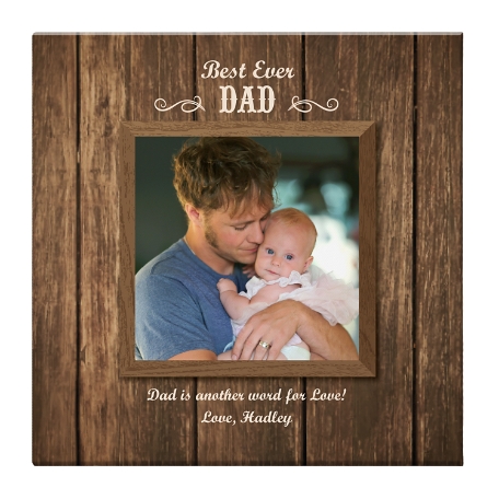 Best Ever Photo Canvas 11x11 - Brown 