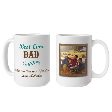 Best Ever Photo Mug -Brown - 15oz