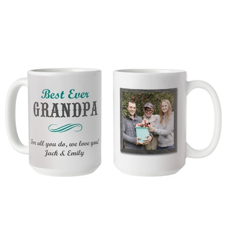Best Ever Photo Mug - Gray - 15oz