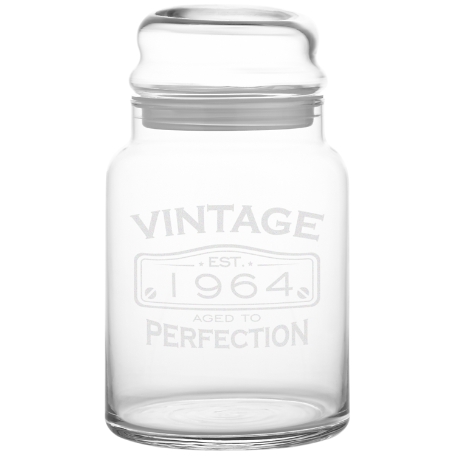 Classic Vintage Birthday Glass Treat Jar w/out Candy