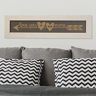Love You More Framed Wood Sign