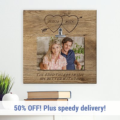 Carved in Love Photo Canvas