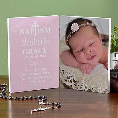 Personalised Newborn Baby  Girl Engraved Gift Keepsake Book Christening 