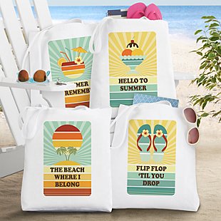 Retro Beach Tote Bag