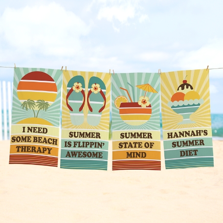 Retro Beach Towel