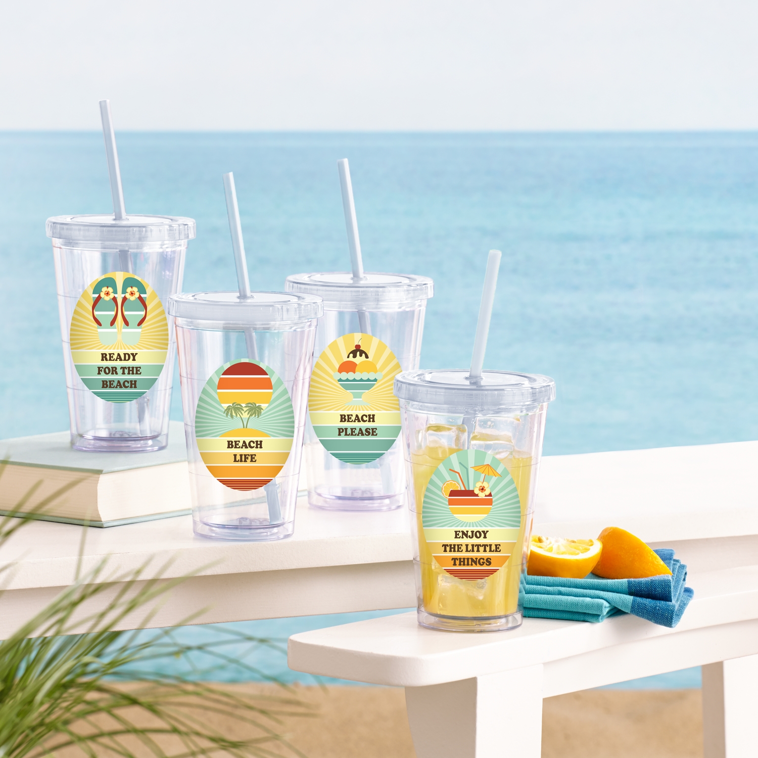 Retro Beach Tumbler