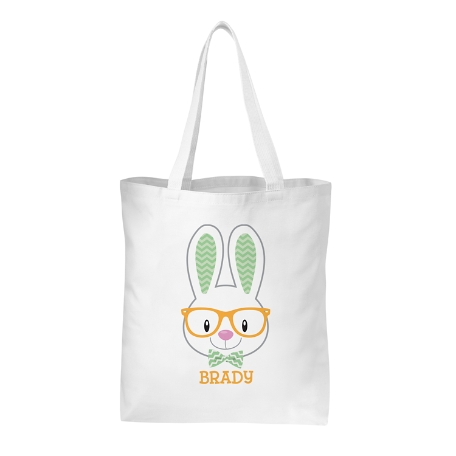 Smart Bunnies Easter Tote Bag-Green