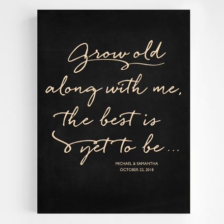 Grow Old With Me Wooden Wall Art