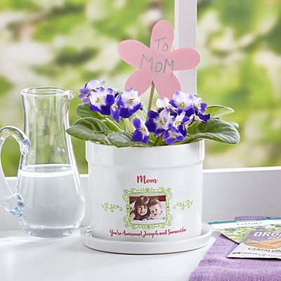 Picture Perfect Photo Flower Pot with Message