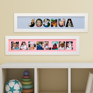 Products :: Matching Assortment Serene Small Collage Picture Frames,  Subdued Rainbow Customized Wall for Wedding Photos. Sizes 4x6-11x14, ATHENS