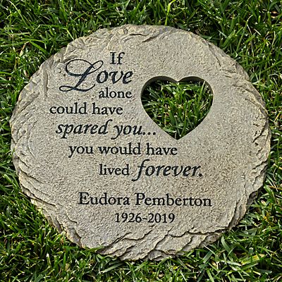 Memorial Heart Cut-out Garden Stone