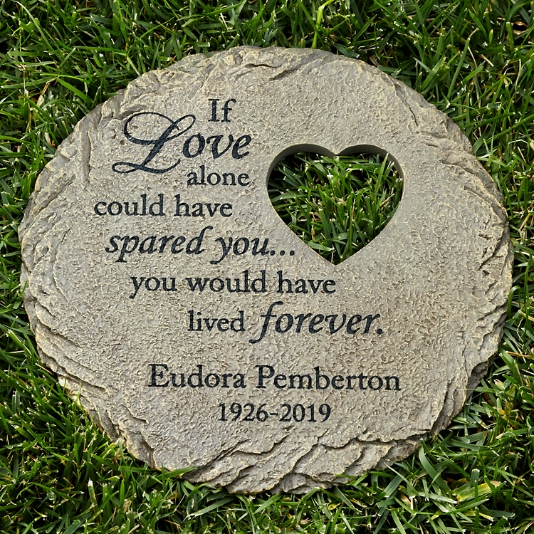 Memorial Heart Cut-out Garden Stone | Personal Creations