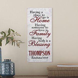 Home & Family Blessings Canvas