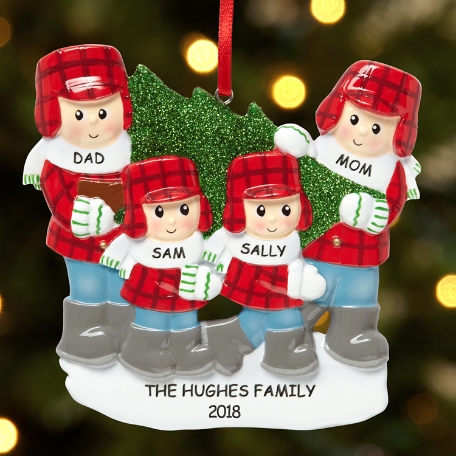 Bringing Home the Tree Family Ornament