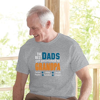 The Greatest Dads Get Promoted Personalized T-Shirt