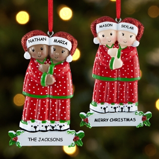 Pajama Couple Ornament