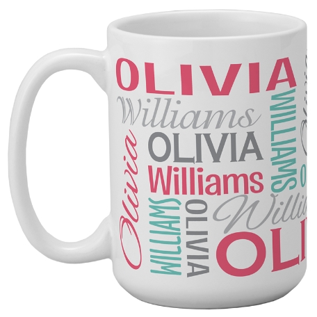 You Name It! Signature Mug-Pink/Teal-443 ml -Single Mug