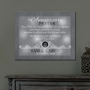 TwinkleBright® LED Anniversary Prayer Canvas