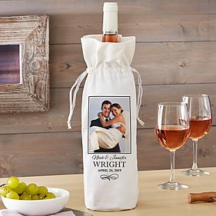 Wedding Photo Wine Bag