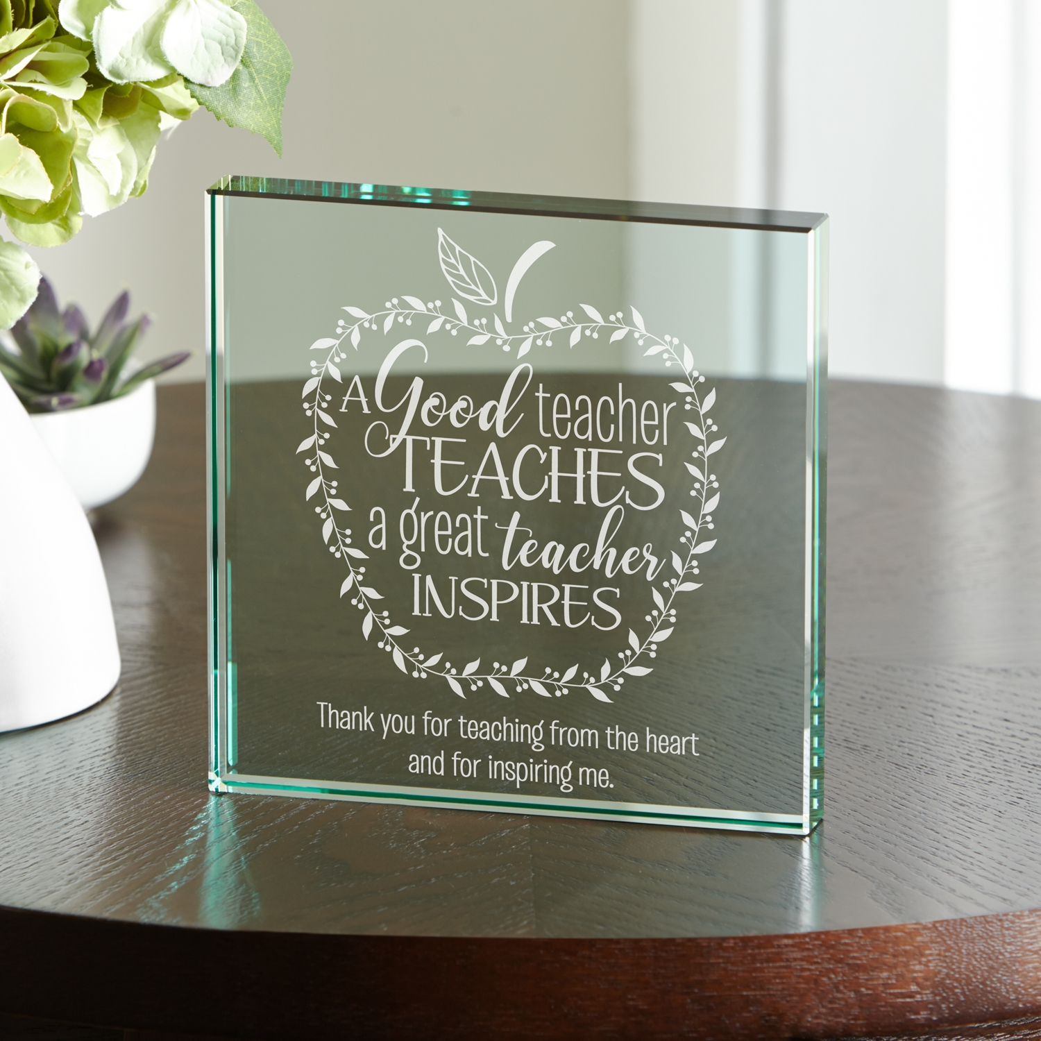 What Makes A Great Teacher Glass Block