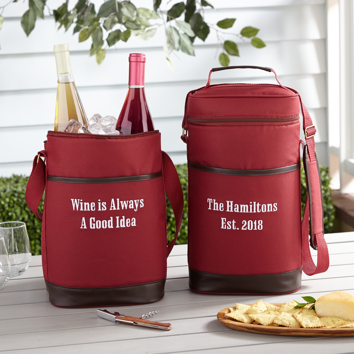 Personalised wine cooler online bag