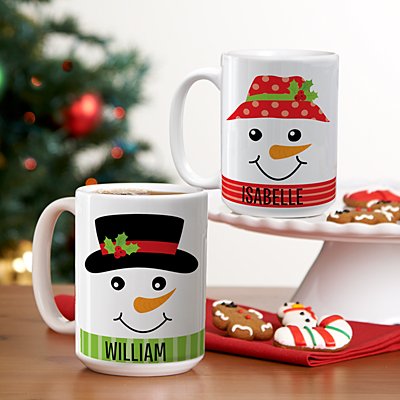 Cheery & Bright Snowman Mugs